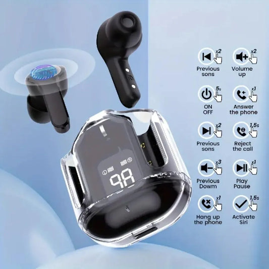 LED Display Transparent Earbuds