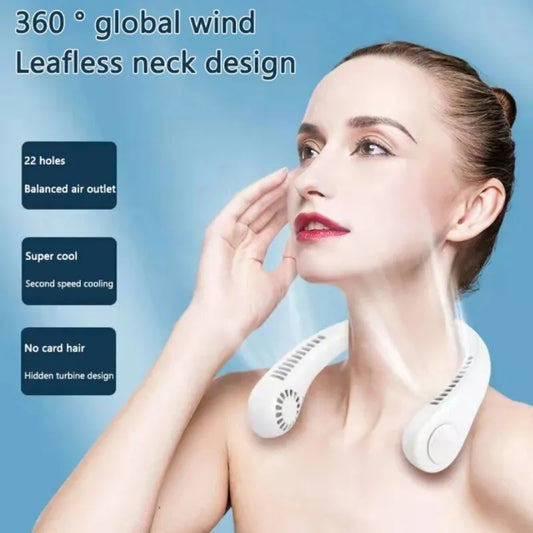 Hanging neck fan